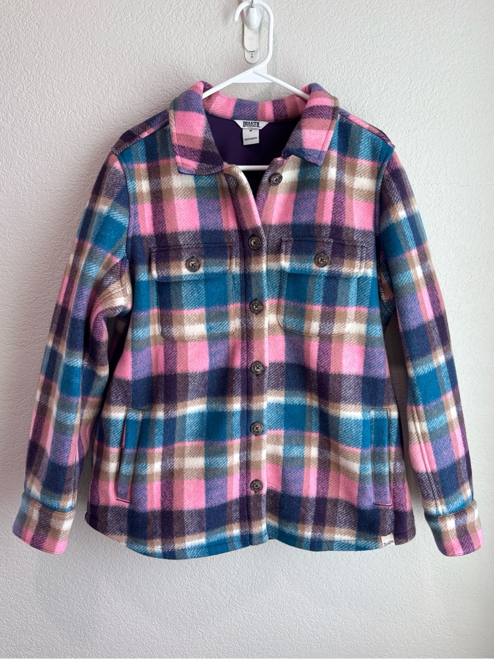 NWOT Duluth Trading Company Timberlodge Fleece Shirt Jac Plaid Women’s Medium